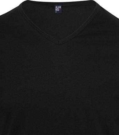 Alan Red Vermont Extra Lang V-Hals T-Shirt Zwart 2Pack