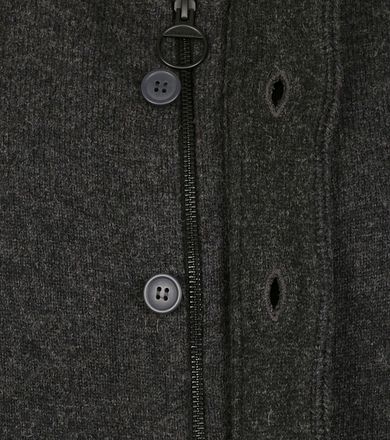 Barbour Zip Vest Lammull Patch Antracit