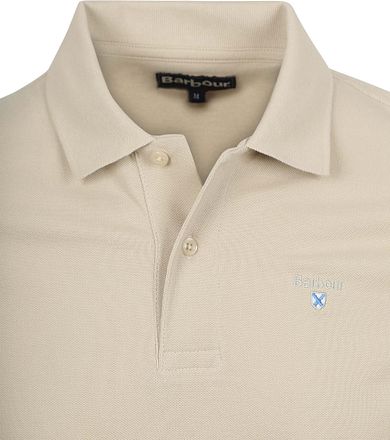 Barbour Pique Polo Shirt Beige