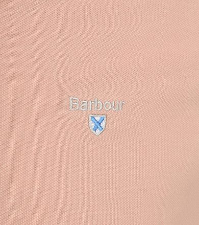 Barbour Pique Polo Shirt Light Pink
