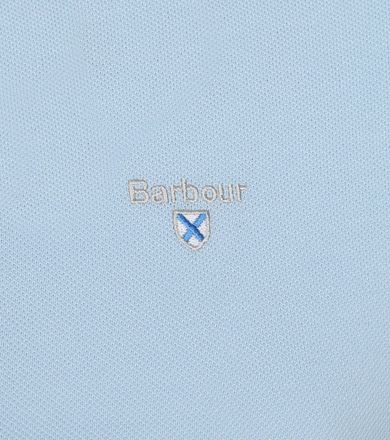 Barbour Polo Basique Piqué Bleu Clair