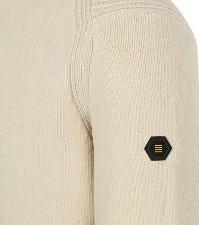 No Excess Genser med Halvglidelås Chenille Ecru
