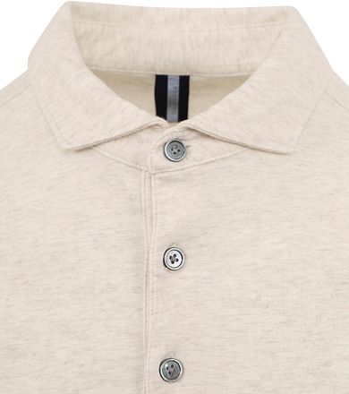 Profuomo langermet polo i beige mélange