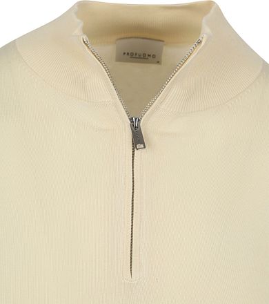 Profuomo Half-Zip Tröja Luxury Off-White