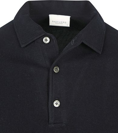 Profuomo Långärmad Piké Luxury Basic Navy