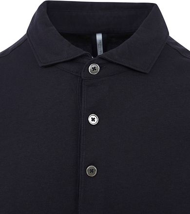 Profuomo Langærmet Polo Navy Melange