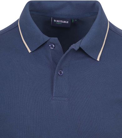 Suitable Respect Polo Tip Ferry Denim Blå