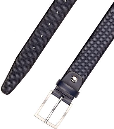 Suitable Ceinture Structure En Cuir Bleu Marine