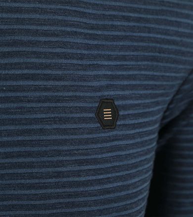 No Excess Velvet Stripes T-Shirt Navy