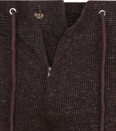 Suitable Chino Das Pied de Poule Aubergine