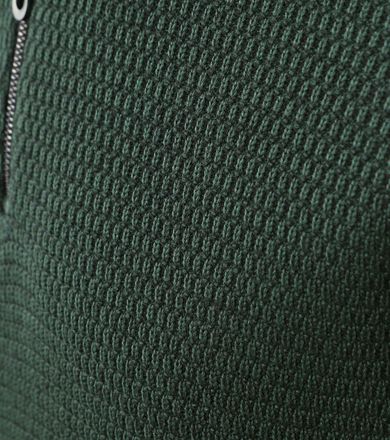 No Excess Half Zip Pullover Structure Melange Dark Green