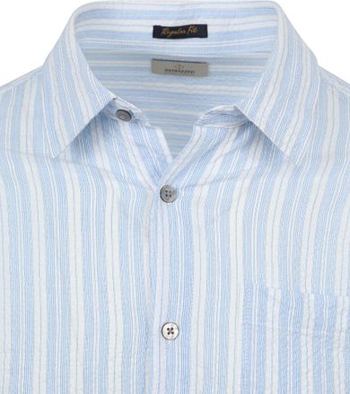 Dstrezzed Shirt Clay Seersucker Blue Stripe