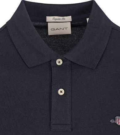 GANT Shield Piqué Poloskjorte Marineblå