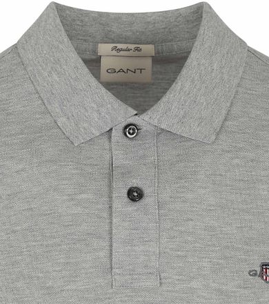 Gant Shield Piqué Polo Shirt Grey