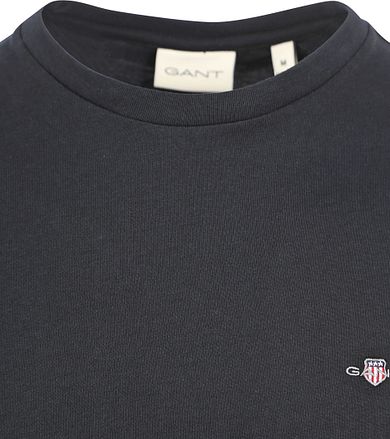 GANT T-skjorte Shield Logo Svart
