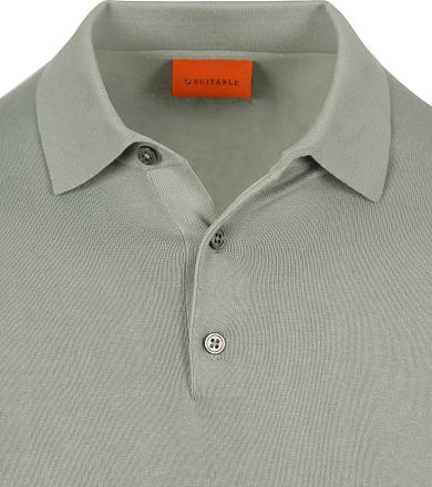 Suitable Compact Cotton Polo Shirt Light Green