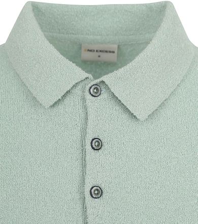 No Excess Knitted Polo Shirt Structure Green
