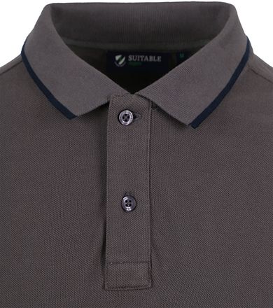 Suitable Respect Polo Shirt Tip Ferry Anthracite