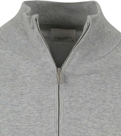 Profuomo Half Zip Pullover Luxury Grijs
