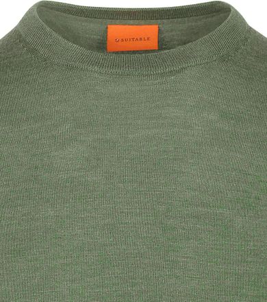 Suitable Merino Pullover Mitten Grön