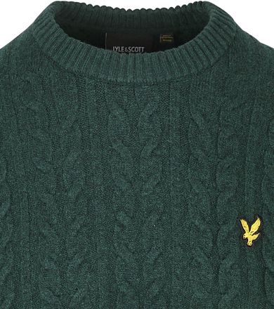 Lyle & Scott Cable Pullover Mørkegrønn