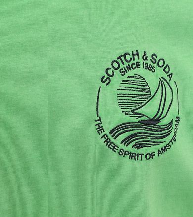 Scotch & Soda T-skjorte med logo i grønt