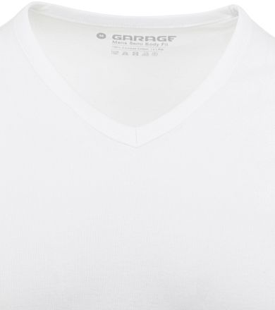Garage Basic White V-Neck