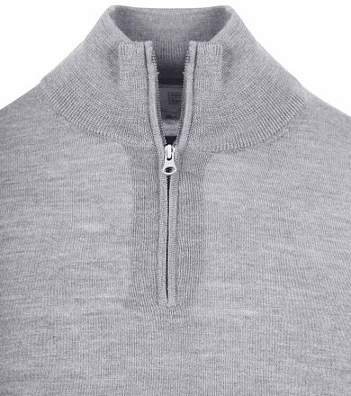 King Essentials "Michael" Half-Zip Genser Merino Grå