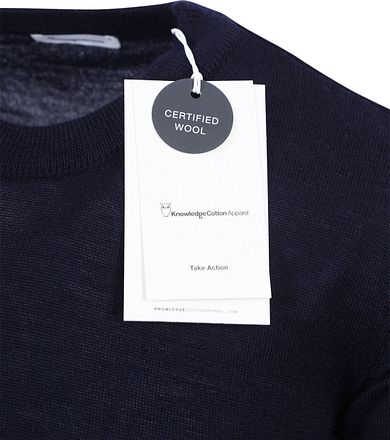 KnowledgeCotton Apparel Tröja i ull Marinblå