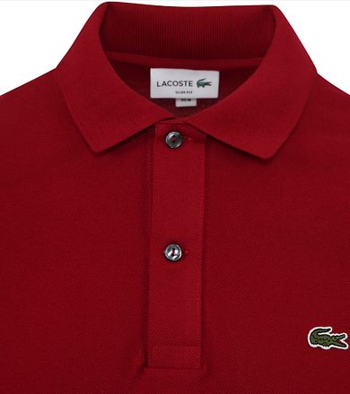 Lacoste Polo Shirt Pique Bordeaux
