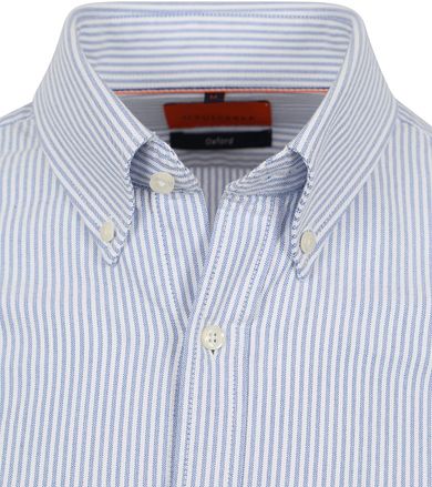 Suitable Shirt Oxford Stripes Light Blue