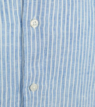 Superdry Shirt Linen Vacation Azure Blue Stripe