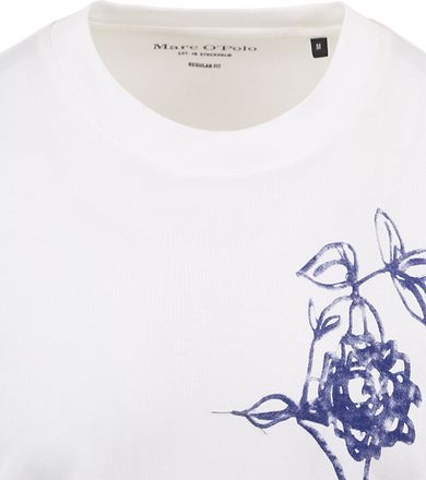 Marc O'Polo T-skjorte Blomstermønster Hvit