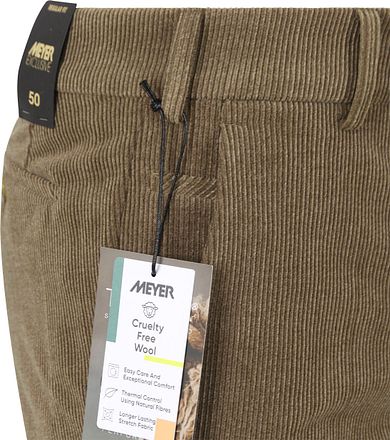 Meyer Chino Roma Wol Corduroy Olijfgroen