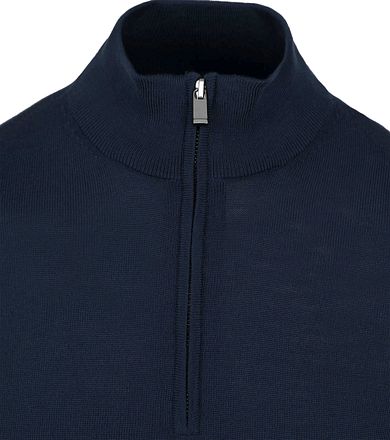 Suitable Merino Half Zip Genser Marineblå
