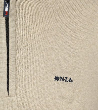 NZA Halv Zip Genser Christopher Melange Sand