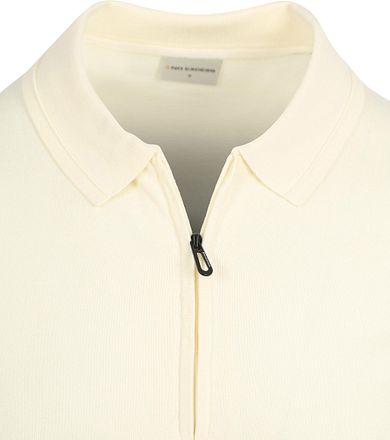 No Excess Poloskjorte med Halv Glidelås Off-white