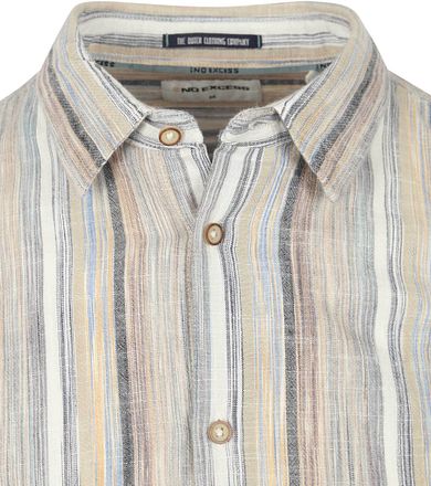 No Excess Stribet Skjorte Beige
