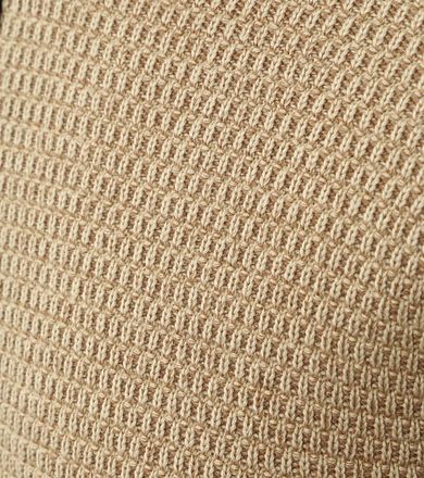No Excess Halvziptröja Strukturmelerad Beige