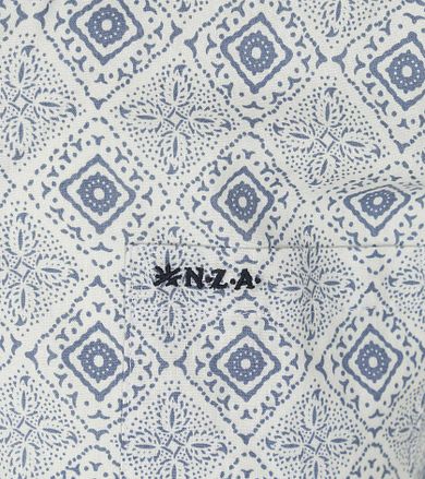 NZA Overhemd Karson Linnen Blend Blauw