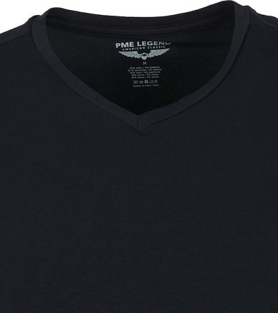 PME Legend Basic T-shirt 2-Pack V-Neck Black