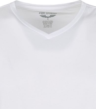 PME Legend Basic T-shirt 2-Pack V-Neck White