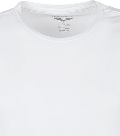PME Legend Basic T-skjorte 2-pakning Rund hals Hvit