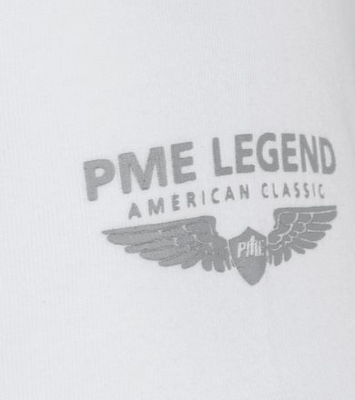 PME Legend Basic T-skjorte 2-pakning V-hals Hvit