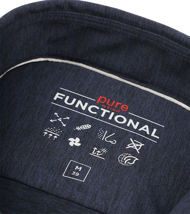 Pure The Functional Kortärmad Skjorta Navy