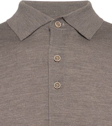 R2 Amsterdam Strikket Skjorte Merino Taupe