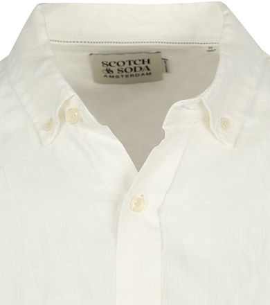 Scotch and Soda Lin Skjorte Hvit