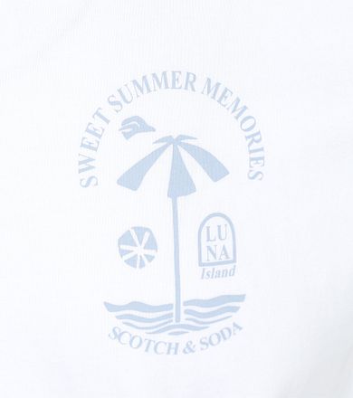 Scotch and Soda Logo T-skjorte Hvit