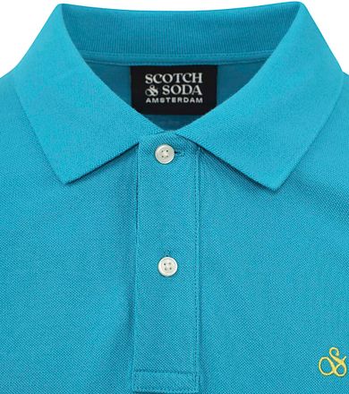 Scotch and Soda Piqué Poloskjorte Turkis