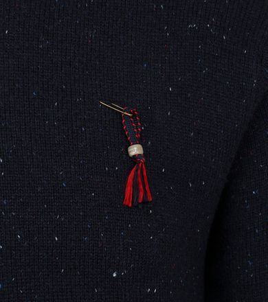 Scotch and Soda Pullover Mix Wolle Gesprenkelt Dunkelblau